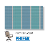 Fiji Stripe Aqua Two Piece Patio Chair Sling Replacement Fabric