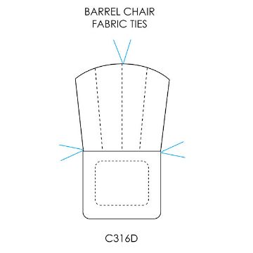 Picture of Wrought Iron Barrel Chair Cushion 