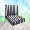 Sunbrella Shore Navy Patio Chair Replacement Cushions