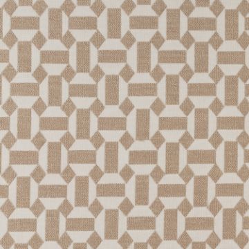 Sunbrella Assemble Sand outdoor fabric sample for patio furniture cushions and outdoor pillows