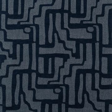 Sunbrella Escher Indigo outdoor fabric for patio furniture cushions and outdoor pillows