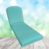 Sunbrella Canvas Aruba Chaise Lounge Replacement Cushion Rounded Back 