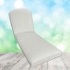 Sunbrella Canvas White Chaise Lounge Replacement Cushion Rounded Back 