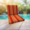 Sunbrella Astoria Sunset Universal Patio Chair Cushion With Ties