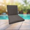Sunbrella Canvas Coal Universal Patio Chair Cushion With Ties