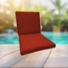 Sunbrella Canvas Terracotta Universal Patio Chair Cushion With Ties