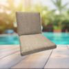 Sunbrella Cast Ash Universal Patio Chair Cushion With Ties