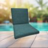 Sunbrella Cast Lagoon Universal Patio Chair Cushion With Ties