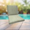 Sunbrella Cast Mist Universal Patio Chair Cushion With Ties