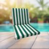 Sunbrella Mason Forrest Green Universal Patio Chair Cushion With Ties
