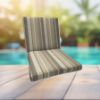 Sunbrella Milano Char Universal Patio Chair Cushion With Ties