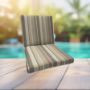 Sunbrella Milano Char Universal Patio Chair Cushion With Ties
