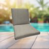 Sunbrella Spectrum Dove Universal Patio Chair Cushion With Ties