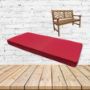 Sunbrella Canvas Logo Red Custom Outdoor Bench Cushions