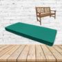 Sunbrella Canvas Teal Outdoor Bench Cushion