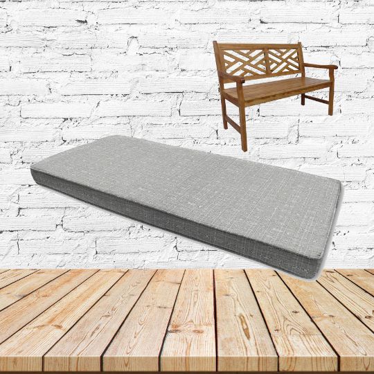 Embrace Pewter Sunbrella Fabric Patio Bench Cushion