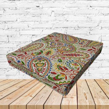 Richloom Solarium Artic Multi Boxed Patio Dining Chair Seat Cushions – Custom Outdoor Comfort
