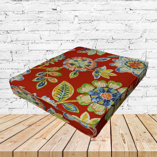 Richloom Solarium Daylin Cherry Boxed Patio Dining Chair Seat Cushions – Custom Outdoor Comfort
