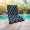 Sunbrella Voyage Indigo Universal Patio Chair Cushion With Ties