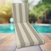 Classic Universal Chaise Lounge Cushions | Sunbrella Solana Seagull Fabric | 3 Sizes