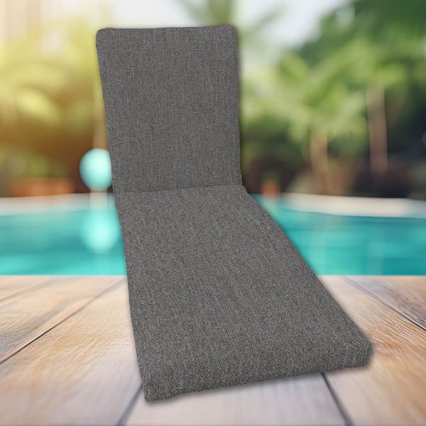 Classic Universal Chaise Lounge Cushions | Sunbrella Heritage Slate Fabric | 3 Sizes