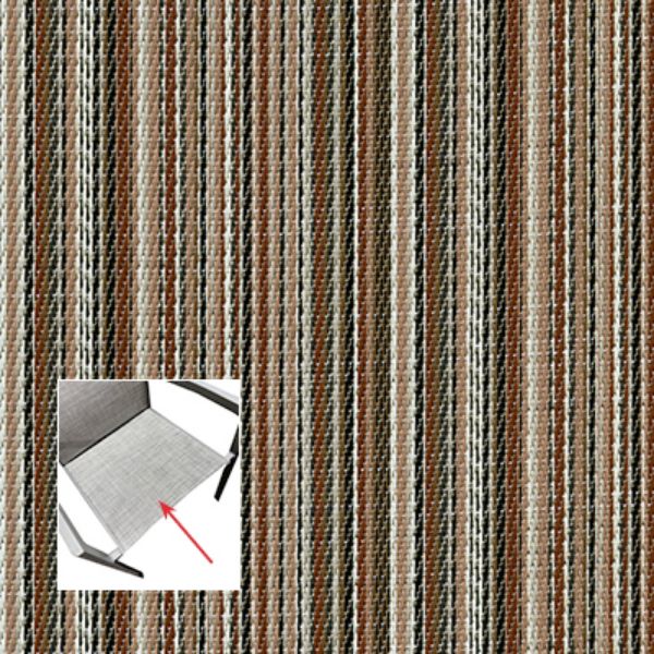 Phifer Brooklyn Stripe Clay Chair Bottom Replacement Sling Fabric