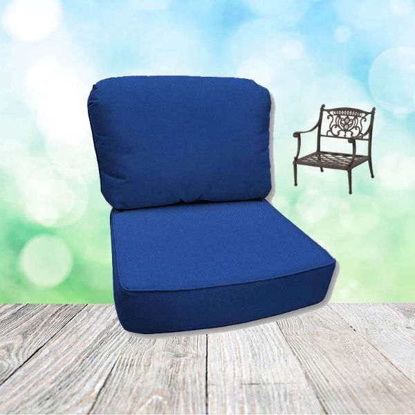 Canvas True Blue Hanamint Replacement Cushions Club Chair
