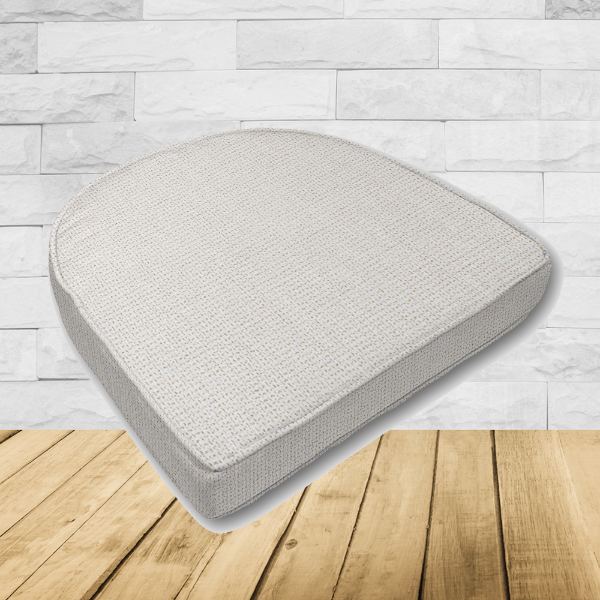 Cushion for wicker patio chairs, contoured or rounded at the back, Designed specifically for outdoor wicker patio chairs.