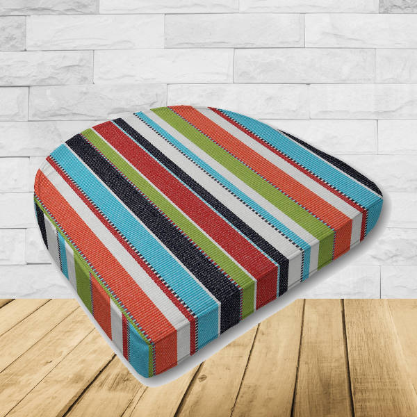 Cushion for wicker patio chairs, contoured or rounded at the back, Designed specifically for outdoor wicker patio chairs.