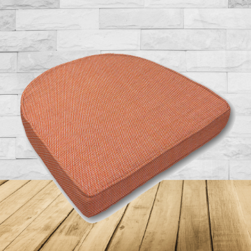 Wicker Patio Chair Cushions with a rounded back Boxed Double Piped Patio Dining Chair Seat Pad or Seat Cushion from Cascadia Outdoor Cushions