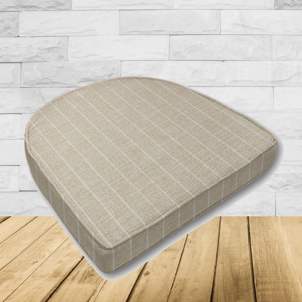 Wicker Patio Chair Cushions with a rounded back Boxed Double Piped Patio Dining Chair Seat Pad or Seat Cushion from Cascadia Outdoor Cushions