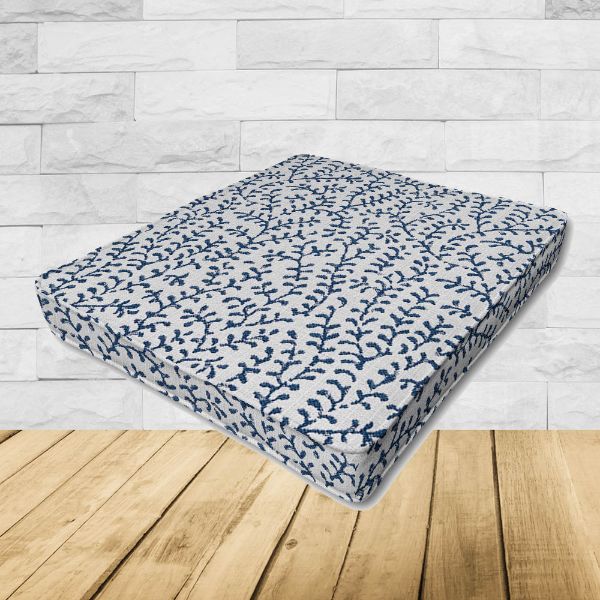 Dining Chair Seat Cushion Boxed Style - - Custom outdoor patio furniture cushions from Cascadia Outdoor Cushions in Sunbrella Fabrics