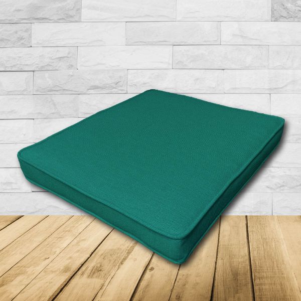 	Patio Dining Chair Seat Cushion Boxed Style - - Custom outdoor patio furniture cushions from Cascadia Outdoor Cushions in Sunbrella Fabrics