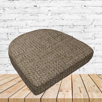Richloom Solarium Mercer Rattan Boxed Patio Contoured Dining Chair Seat Cushions –Wicker Chair Cushions
