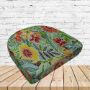 Richloom Solarium Pensacola Sonoma Boxed Patio Contoured Dining Chair Seat Cushions –Wicker Chair Cushions