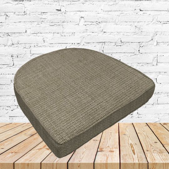 Richloom Solarium Rave Driftwood Boxed Patio Contoured Dining Chair Seat Cushions –Wicker Chair Cushions