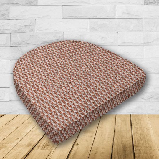 Wicker Patio Chair Cushions with a rounded back Boxed Double Piped Patio Dining Chair Seat Pad or Seat Cushion from Cascadia Outdoor Cushions