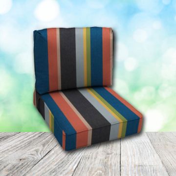 Deep Seating Patio Chair Cushions | Center Seam Style | Sunbrella