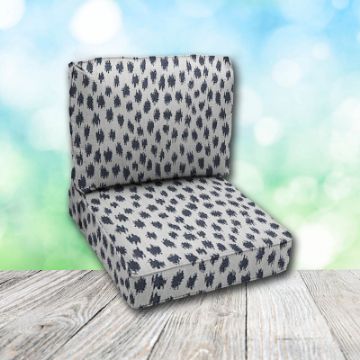 Deep Seating Patio Chair Cushions | Center Seam Style | Sunbrella