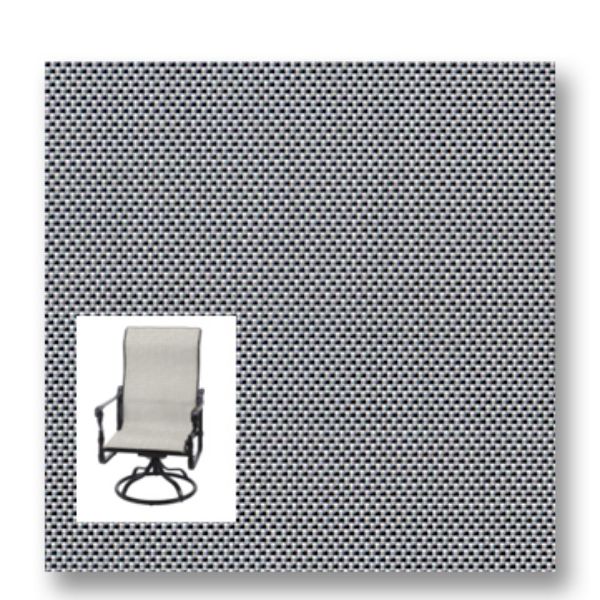 Twitchell Textilene Sunsure Dense Titanium Patio Chair Replacement Sling Fabric