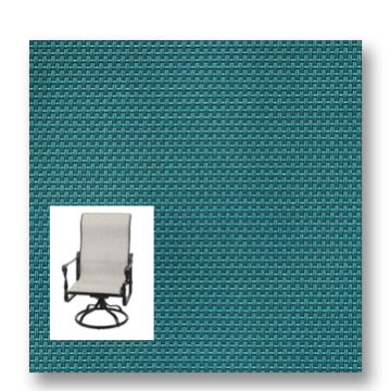 Twitchell Textilene Sunsure Mayan Teal Patio Chair Replacement Sling Fabric