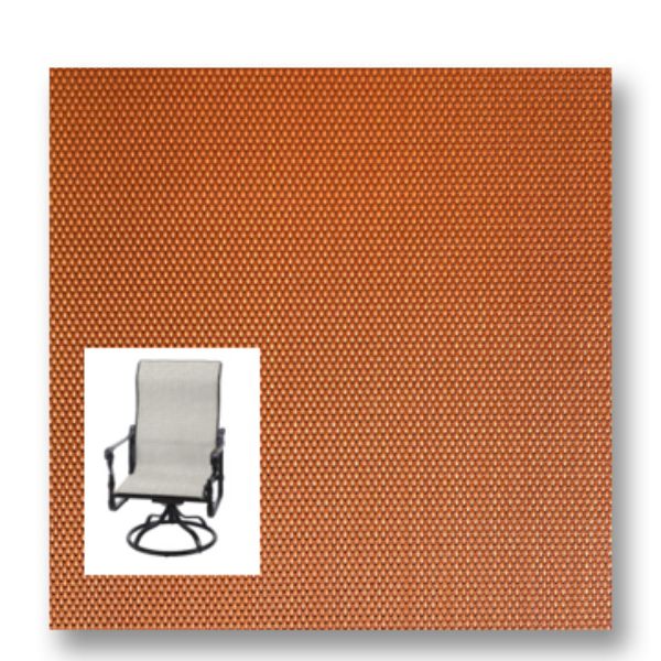 Twitchell Textilene Sunsure Orange Envy Patio Chair Replacement Sling Fabric