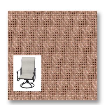 Twitchell Textilene Sunsure Patio Cappuccino Patio Chair Replacement Sling Fabric