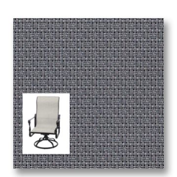 Twitchell Textilene Sunsure Patio Charcoal Patio Chair Replacement Sling Fabric