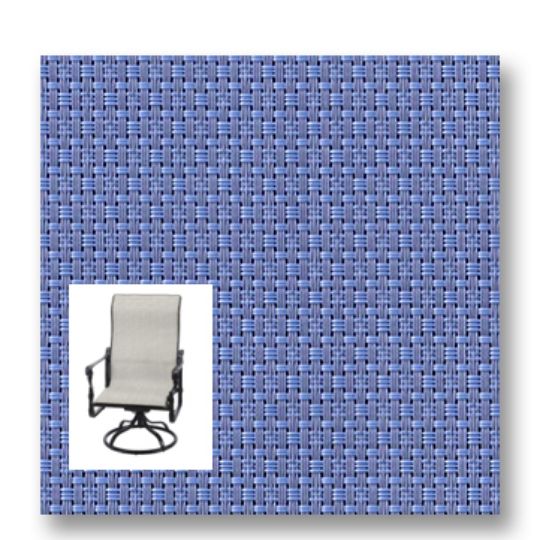 Twitchell Textilene Sunsure Patio Periwinkle Patio Chair Replacement Sling Fabric