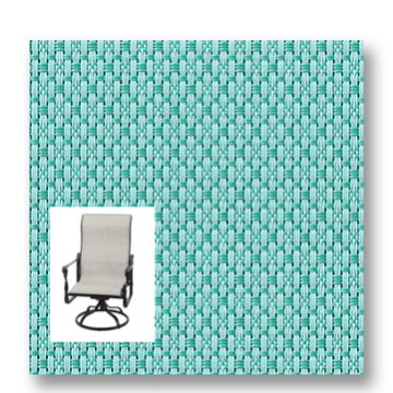 Twitchell Textilene Sunsure Patio Turquoise Patio Chair Replacement Sling Fabric