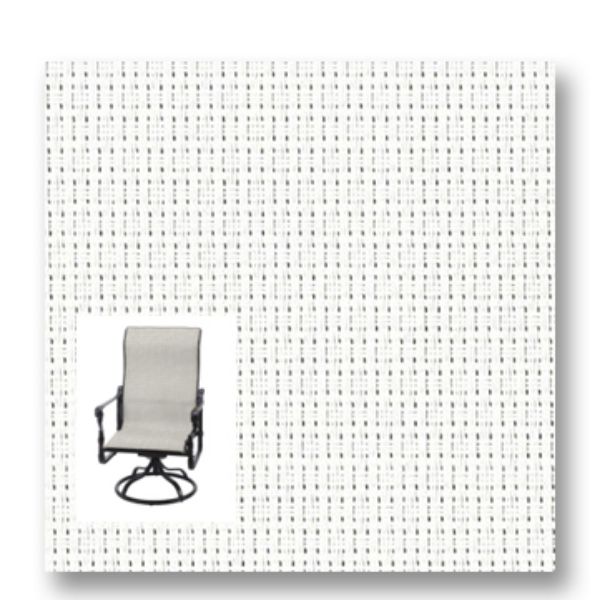 Twitchell Textilene Sunsure Patio White Patio Chair Replacement Sling Fabric