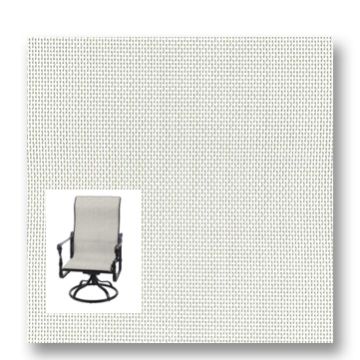 Twitchell Textilene Sunsure White Patio Chair Replacement Sling Fabric
