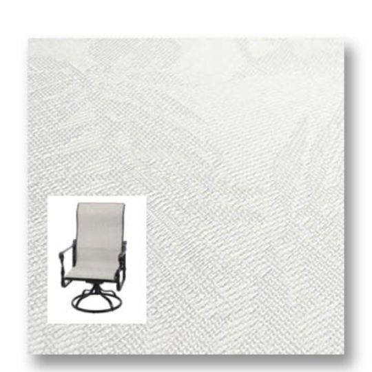 Twitchell Textilene Sunsure White Jungle Patio Chair Replacement Sling Fabric