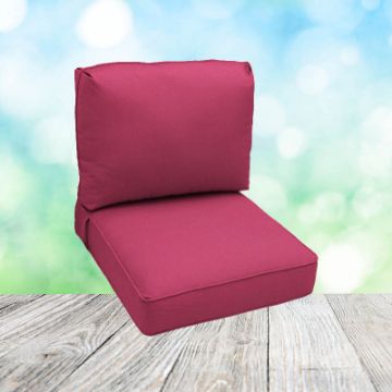 Deep Seating Patio Chair Cushions | Center Seam Style | Sunbrella